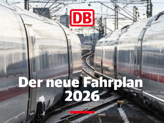 DB: Neuer Fahrplan mit mehr internationalen Verbindungen,  Halbstundentakt zwischen 21 Städten, mehr ICE Sprinter- und neuen Zügen