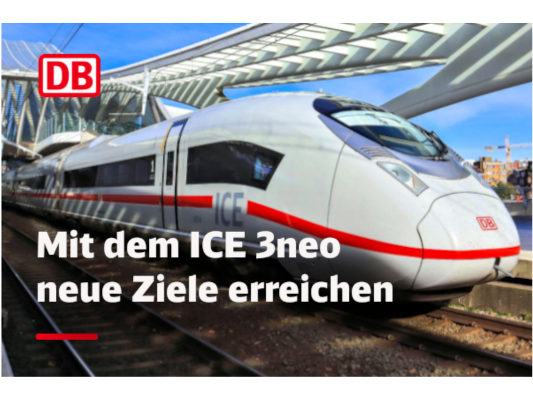 DB Business-Tipp: Ab Herbst mit dem ICE 3neo direkt zu Europas Märkten